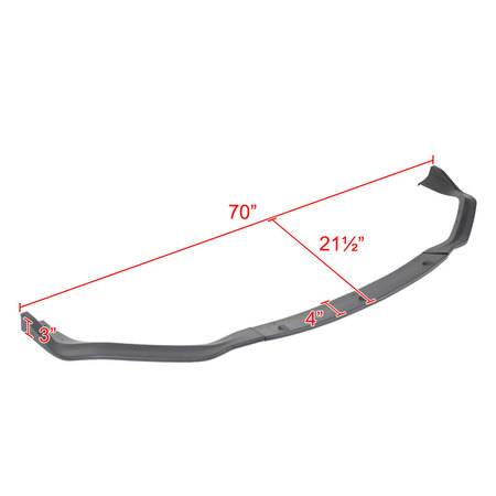 Spec-D Tuning 14-16 Lexus Is250 Is350 Is200T F-Sport Front Bumper Lip Matte Black LPF-IS25014BK-PQ